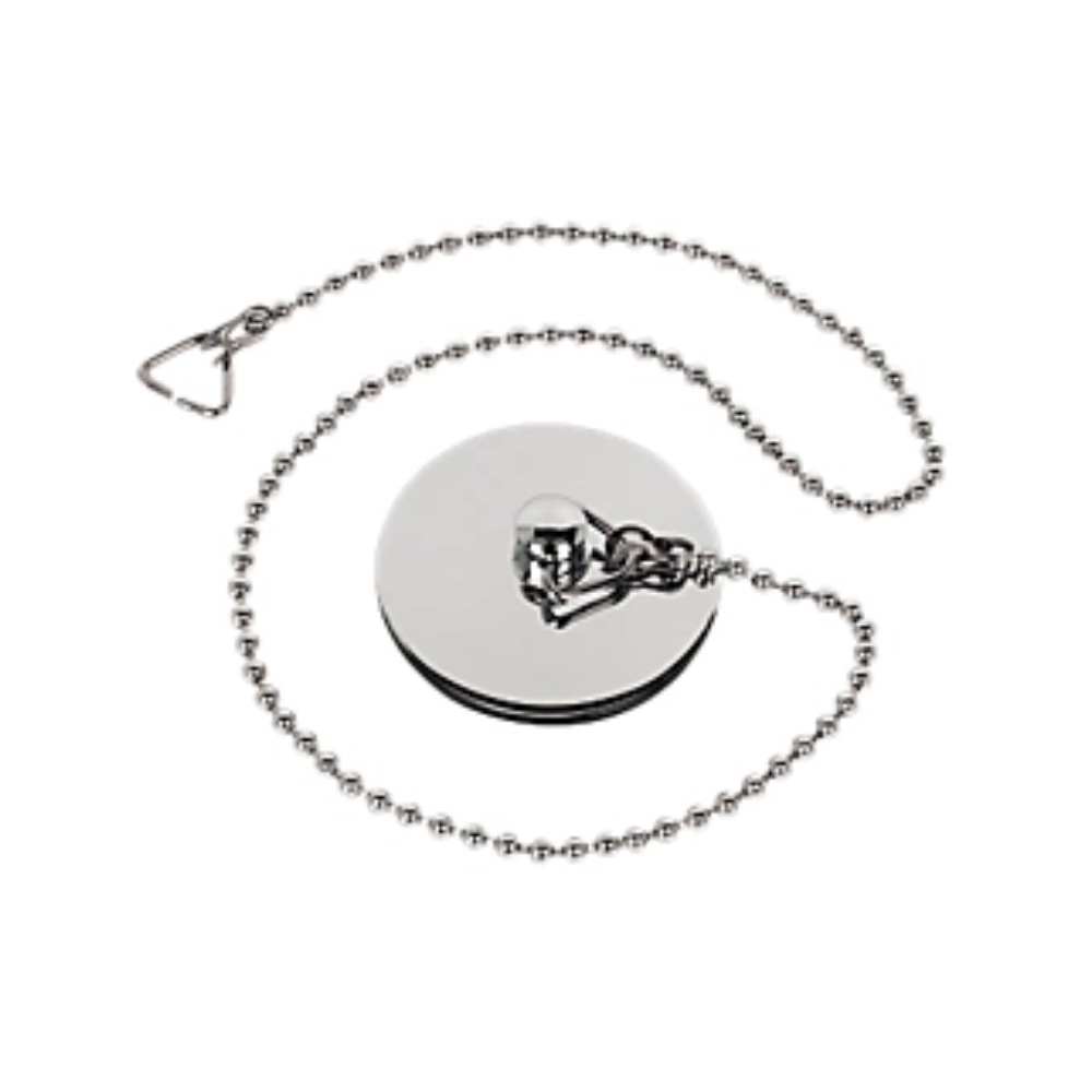 Essentials Chrome Bath Plug & Chain 16"